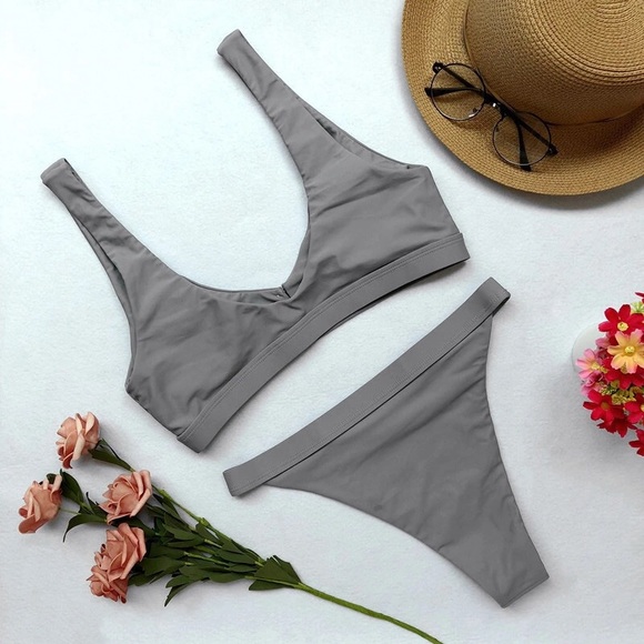 🆕Cher Gray High Waisted Bikini - Picture 6 of 7